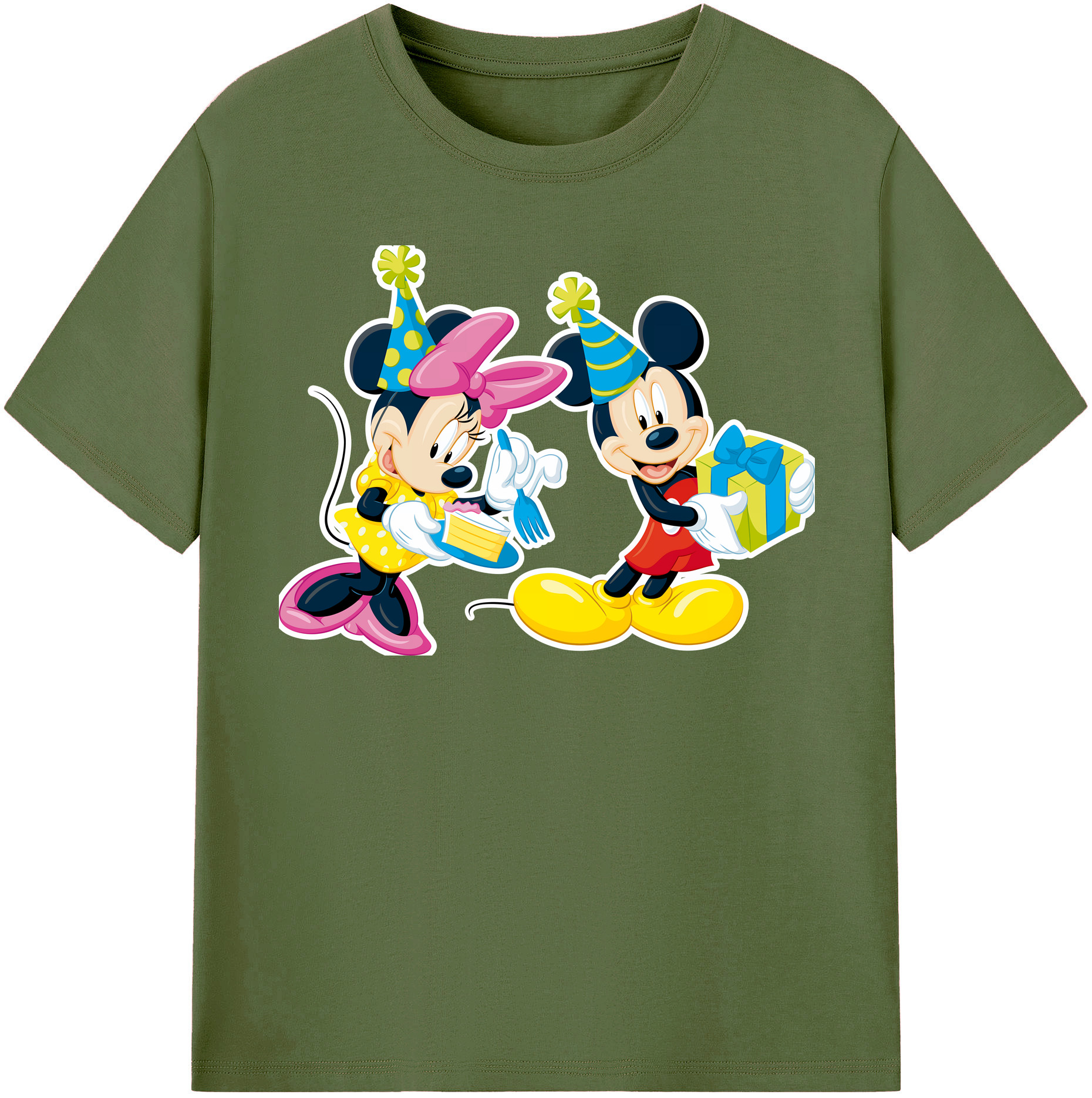 （画像用） ミッキーマウス Mickey Mouse 綿100％半袖Tシャツ（フロントプリント）